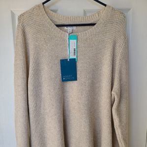 Market & Spruce Jackson Crew Neck Waffle Texture Pullover